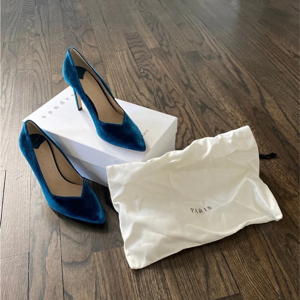 New Sandro Daphnee Turquoise Pumps size 37